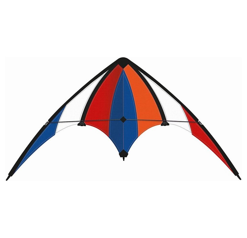 Günther Flug-Drache Sportlenkdrachen Delta Loop 100, für Anfänger, 100 x 56 cm, mit Lenkspulen, für Kinder ab 8 Jahren von Günther