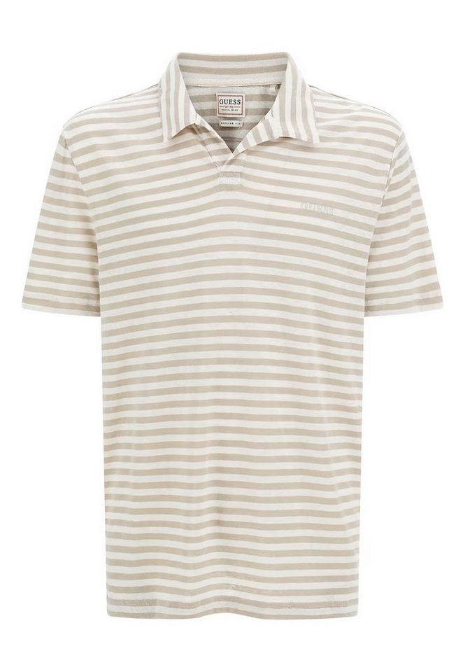 Guess Poloshirt Polo Kurzarm-Poloshirt EMBRO STRIP in Regular Fit (1-tlg) von Guess