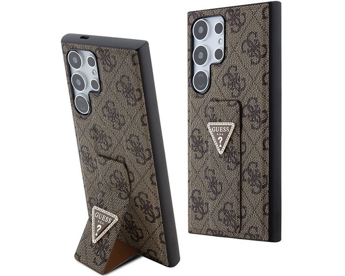 Guess Smartphone-Hülle Guess Samsung Galaxy S24 Ultra Grip Stand 4G Triangle Strass von Guess