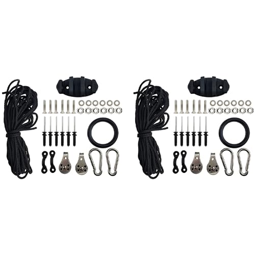 Guihydur 2X Anchor Trolley Kit Aufblasbares, Robustes Kajak Kanu Anchor Auto Kit System mit Zubehör von Guihydur