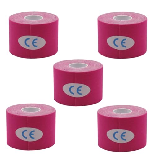 Guihydur Rosa 5Stück 5cmx5cm Elastische Bandage, Pflaster, Muskelpflaster von Guihydur