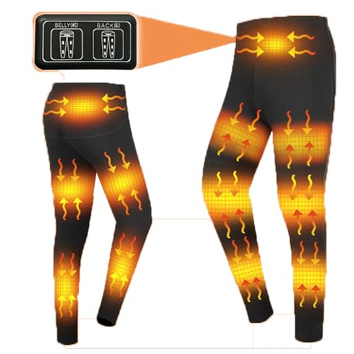 Guimuer Beheizte Outdoor-Unterwäsche, USB-elektrische Heizung, Ski-Thermo-Unterwäsche, 16 Zonen Oben, 12 Zonen Hosen, Waschbare Basisschicht,M,Man Pant von Guimuer