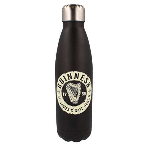 Official Guinness Metal Water Bottle, Black Colour with Guinness Harp Logo von Guinness