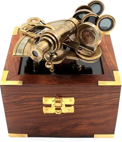 Nautisches Bronze-Sextant aus massivem Messing, Astrolabium, Navigationsinstrument, Weihnachtsgeschenk, Weihnachtsgeschenk von Gulvintilabcal