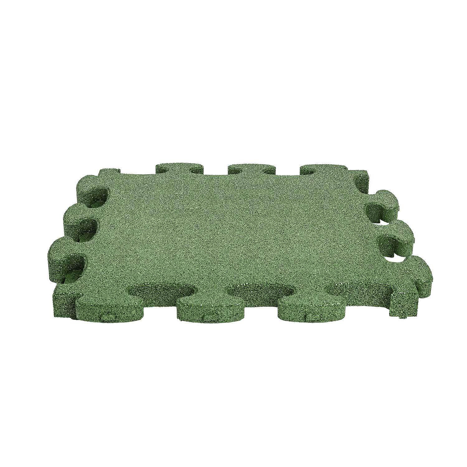 Gum-tech Fallschutzplatte "Puzzle mat 3D", Grün, 8 cm von Gum-Tech