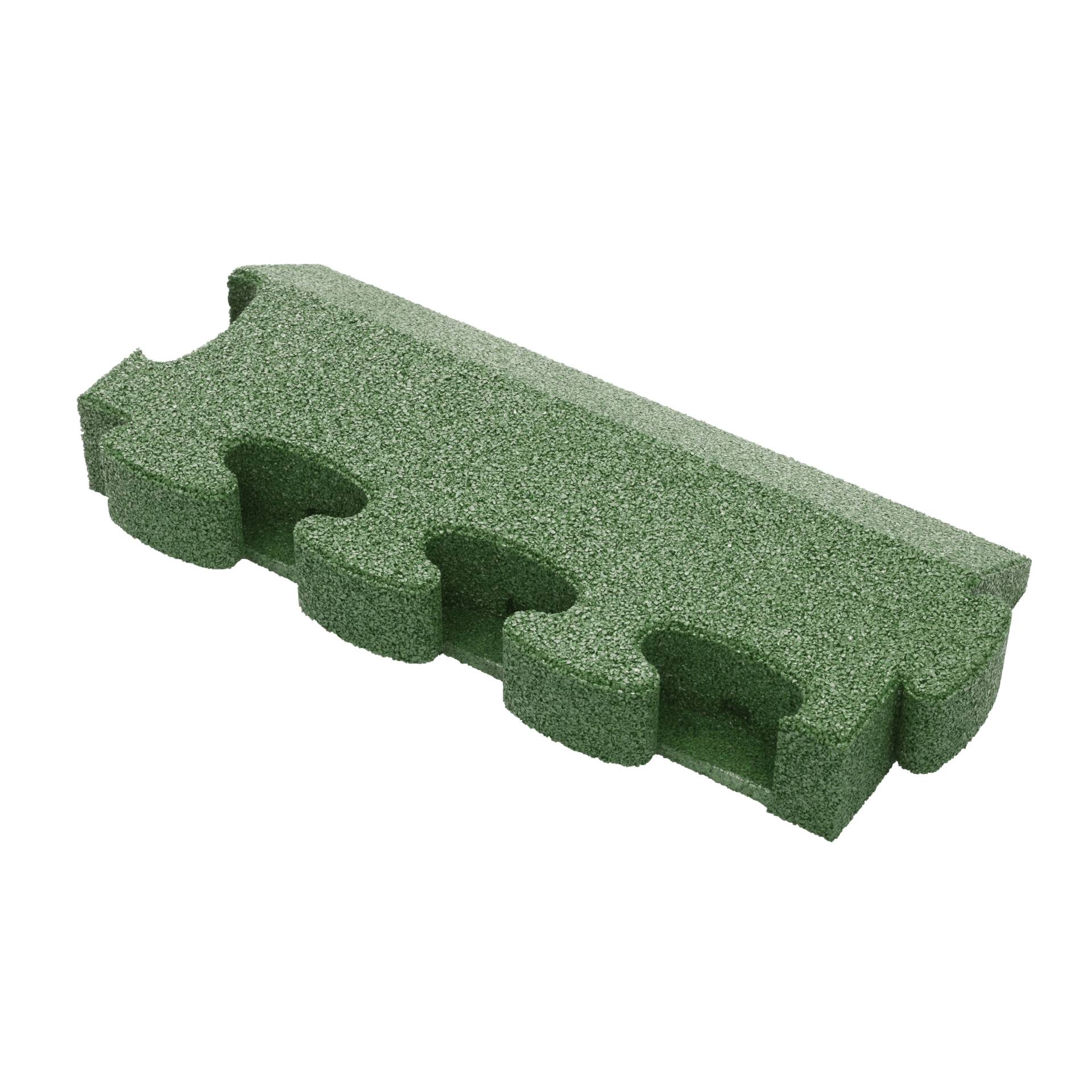 Gum-tech Randstück "Abgeschrägt" für Fallschutzplatten, Grün, 8 cm von Gum-Tech