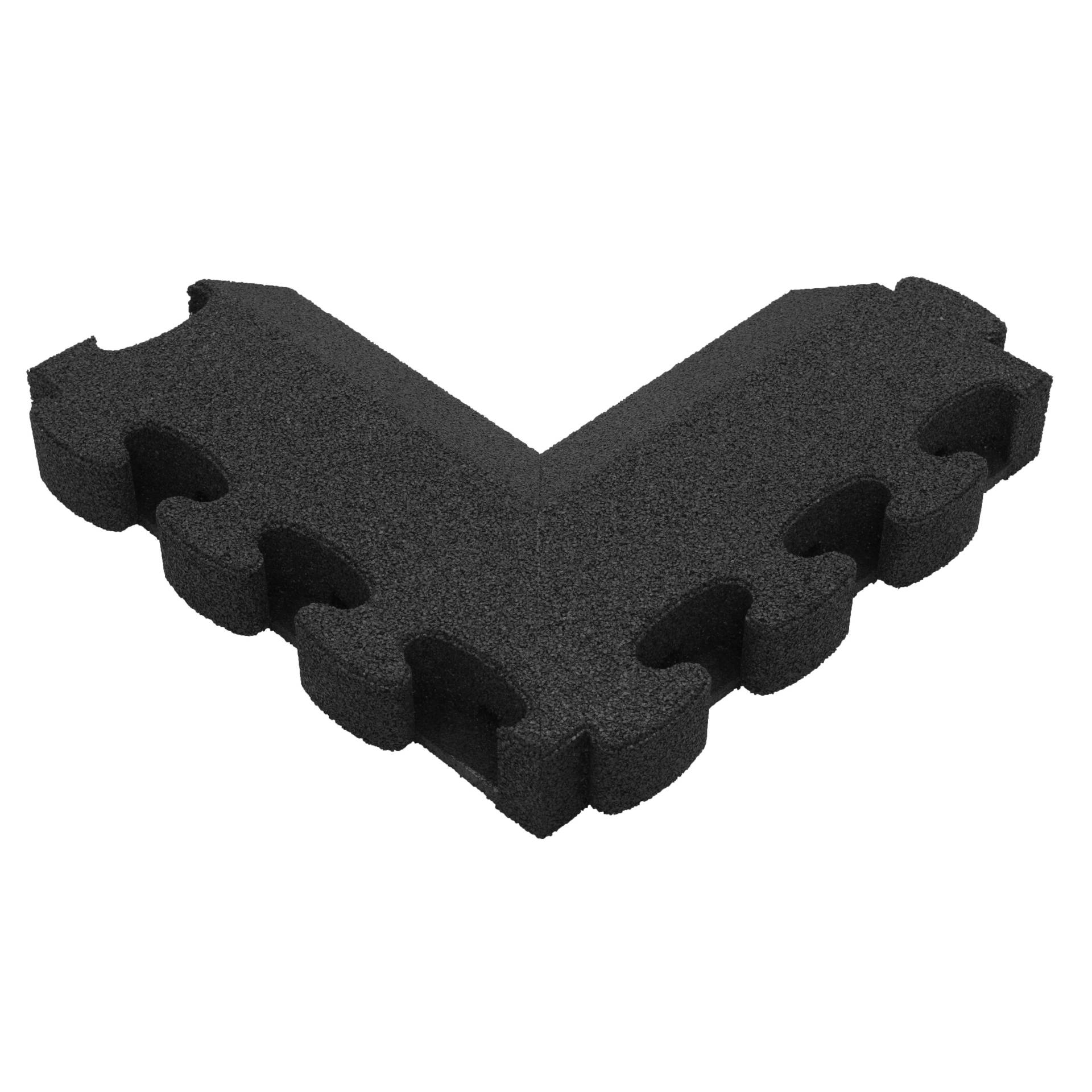 Gum-Tech Negatives Eckstück "Abgeschrägt" für Fallschutzplatten, Schwarz, 8 cm Gum-Tech Negatives Eckstück "Abgeschrägt" für Fallschutzplatten, Schwarz, 8 cm von Gum-Tech