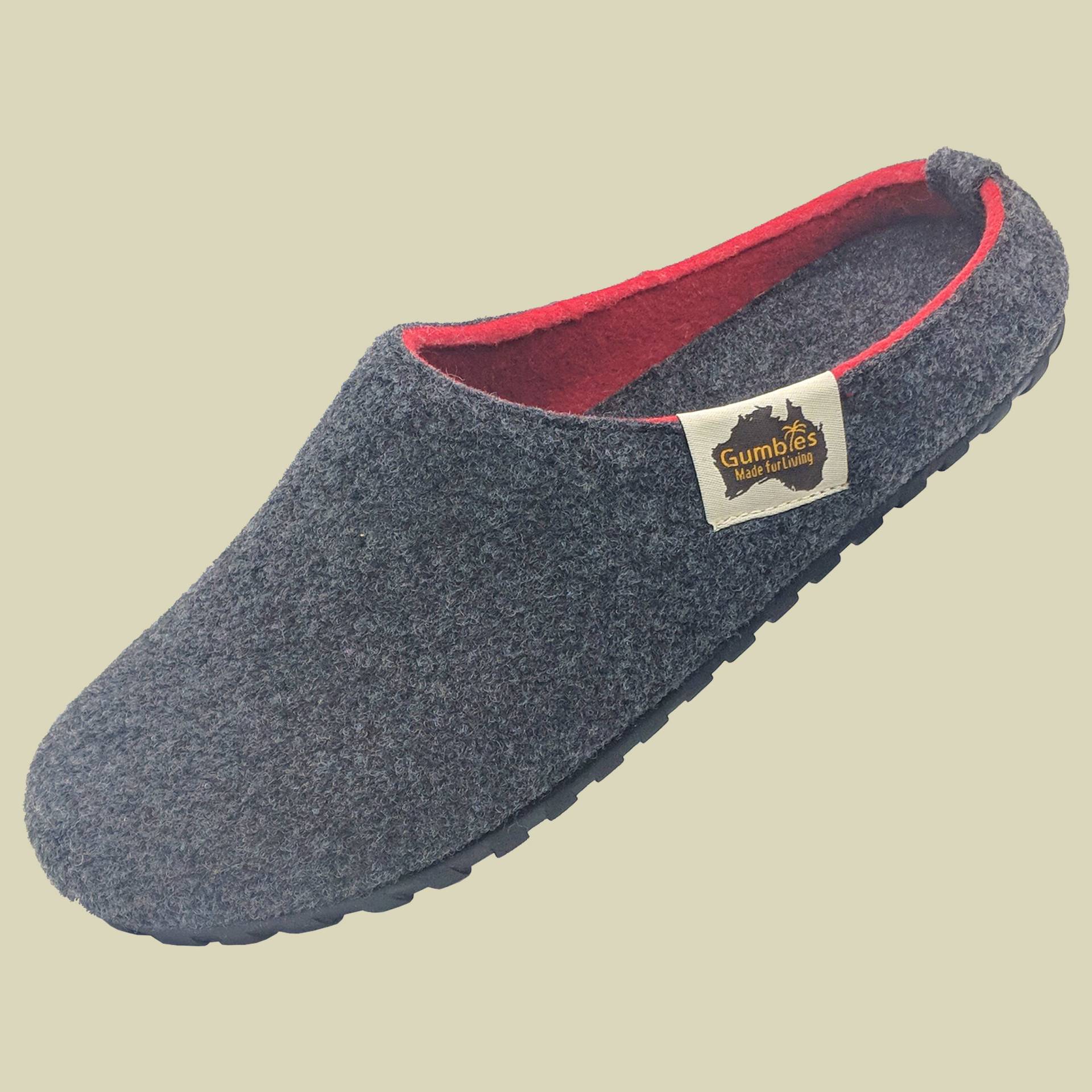 Outback Slipper Women Größe 37 Farbe charcoal/red von Gumbies