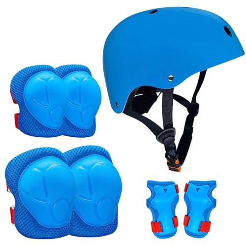 Kinderhelme und -polster-Set, Helm für Kinder, Schutzausrüstung, verstellbarer Kinderhelm, Knie- und Ellbogenschützer für Kinder, Schoner-Set für Kinder, Handgelenkschoner für Kinder, von Gungtj