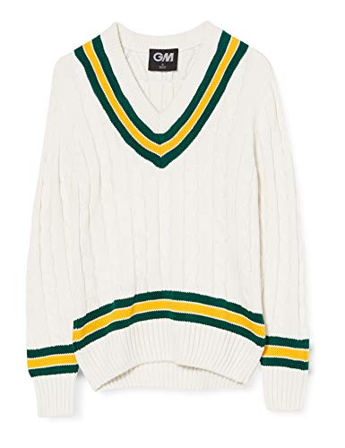 GUNN & MOORE Cricket Pullover, grün / gelb, S von Gunn & Moore