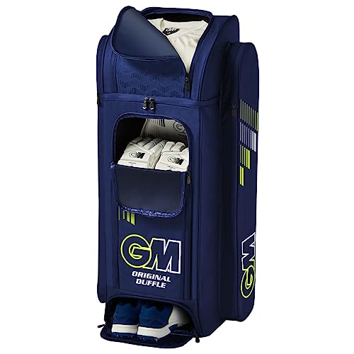 Gunn & Moore GM Cricket-Seesack, Original Prima, Zwei Schlägertaschen in voller Länge und verstellbare Riemen, Schuhtunnel, Robustes 600-Denier-Polyester, Größe L, 109 l, Blau Gunn & Moore GM Cricket-Seesack, Original Prima, Zwei Schlägertaschen in voller Länge und verstellbare Riemen, Schuhtunnel, Robustes 600-Denier-Polyester, Größe L, 109 l, Blau von Gunn & Moore