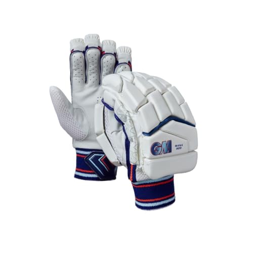 Gunn & Moore GM Cricket-Schlägerhandschuhe | Mana 909 | versetzte Fingerspaltungen | Handfläche aus Kalbsleder | kleine Erwachsene Rechtshänder | Gewicht pro Paar ca. 350 g Gunn & Moore GM Cricket-Schlägerhandschuhe | Mana 909 | versetzte Fingerspaltungen | Handfläche aus Kalbsleder | kleine Erwachsene Rechtshänder | Gewicht pro Paar ca. 350 g von Gunn & Moore