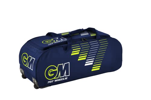 Gunn & Moore GM 707 Prima Cricket-Rollie-Tasche, Radgehäuse, für jedes Gelände, Robustes, wasserabweisendes 600-Denier-Polyester, Anti-Stulpen-Eckenschutz, Größe M, 92 l, Blau Gunn & Moore GM 707 Prima Cricket-Rollie-Tasche, Radgehäuse, für jedes Gelände, Robustes, wasserabweisendes 600-Denier-Polyester, Anti-Stulpen-Eckenschutz, Größe M, 92 l, Blau von Gunn & Moore