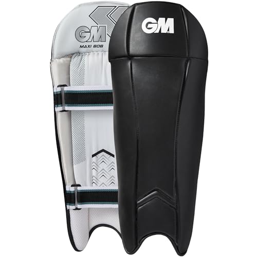 Gunn & Moore GM Cricket Wicket Keeper Keeper Keeping Pads | Maxi 606 | PVC-Verkleidung mit zweilagiger Schaumstoff-Gesichtsfüllung | Netz-Spann | Erwachsene | ca. 1,065 kg pro Paar | 1 Paar | Schwarz Gunn & Moore GM Cricket Wicket Keeper Keeper Keeping Pads | Maxi 606 | PVC-Verkleidung mit zweilagiger Schaumstoff-Gesichtsfüllung | Netz-Spann | Erwachsene | ca. 1,065 kg pro Paar | 1 Paar | Schwarz von Gunn & Moore