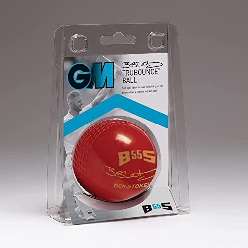 Gunn & Moore GM Trubounce Cricket-Trainingsball aus weichem Gummi, springt wie EIN echter Cricketball, Seniorengröße, Rot von Gunn & Moore
