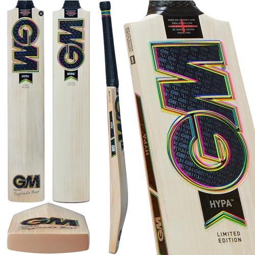 Gunn & Moore Unisex Jugend Hypa Englischer Cricketschläger aus Weide, Size 4-Player Height 144-150cm von Gunn & Moore