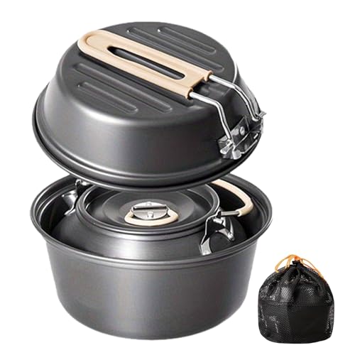 Gupcaqosjw Camping Kochgeschirr Set,Camping Töpfe Outdoor Kochset | Tragbares Kochgeschirr Für Küche BBQ Outdoor Angeln Wandern Jagd Picknick Party Gupcaqosjw Camping Kochgeschirr Set,Camping Töpfe Outdoor Kochset | Tragbares Kochgeschirr Für Küche BBQ Outdoor Angeln Wandern Jagd Picknick Party von Gupcaqosjw