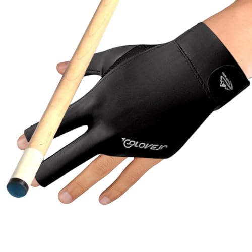 Gupcaqosjw Pool-Handschuhe, Billard-Handschuhe für Herren - 3-Finger-Poolhandschuhe - 3-Finger-Pool-Handschuhe für die Linke oder rechte Hand, atmungsaktive Queue-Sporthandschuhe, Bequeme von Gupcaqosjw