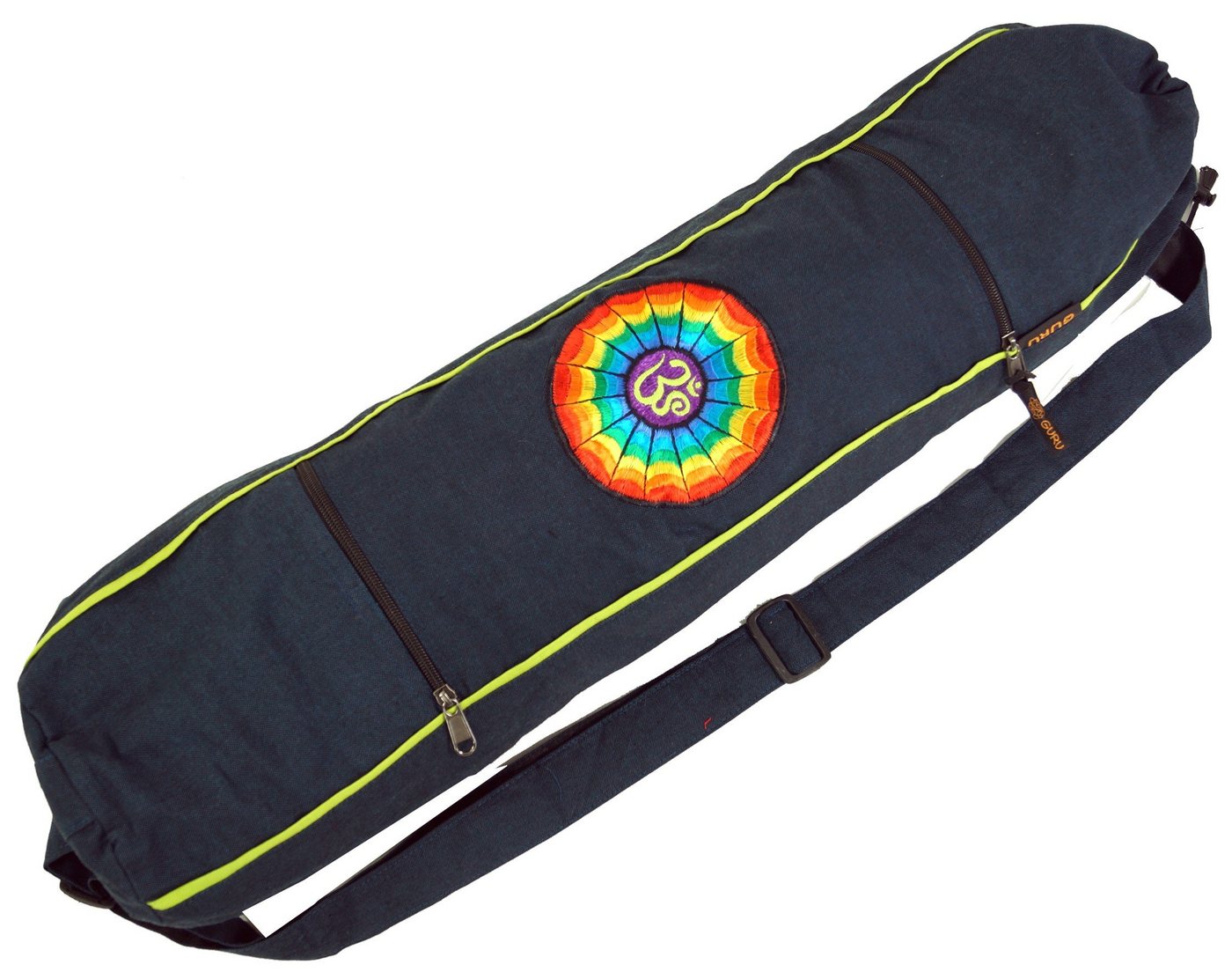 Guru-Shop Aufbewahrungstasche Yogamatten-Tasche Regenbogen Om - petrol von Guru-Shop