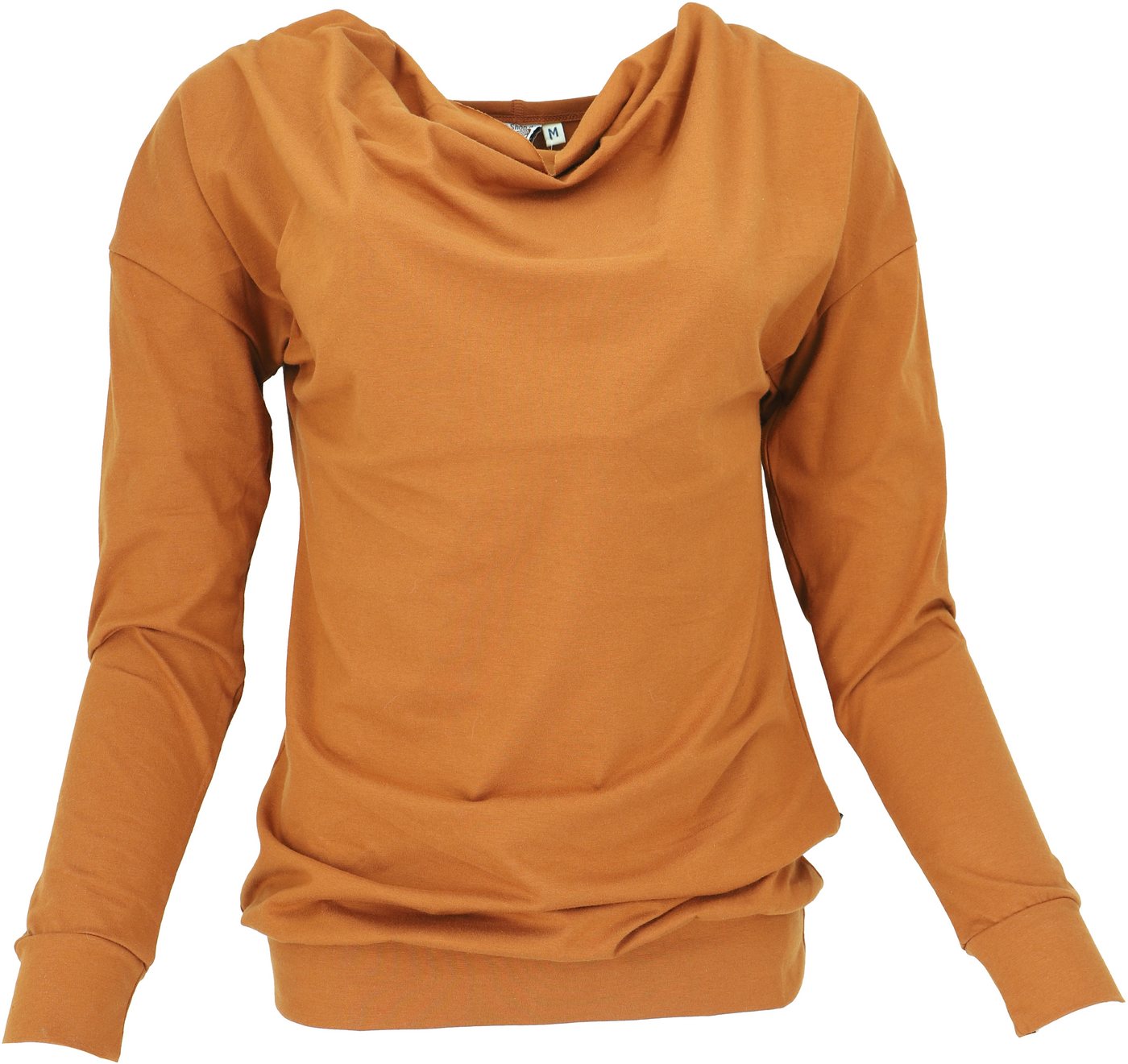 Guru-Shop Longsleeve Langarmshirt mit Wasserfallkragen, Yogashirt.. alternative Bekleidung Guru-Shop Longsleeve Langarmshirt mit Wasserfallkragen, Yogashirt.. alternative Bekleidung von Guru-Shop