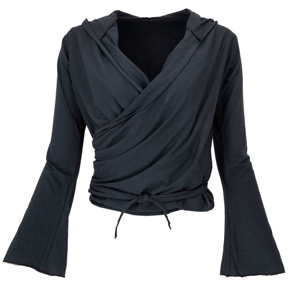 Guru-Shop Longsleeve Wickelshirt, Yogashirt, Langarmshirt mit.. alternative Bekleidung Guru-Shop Longsleeve Wickelshirt, Yogashirt, Langarmshirt mit.. alternative Bekleidung von Guru-Shop