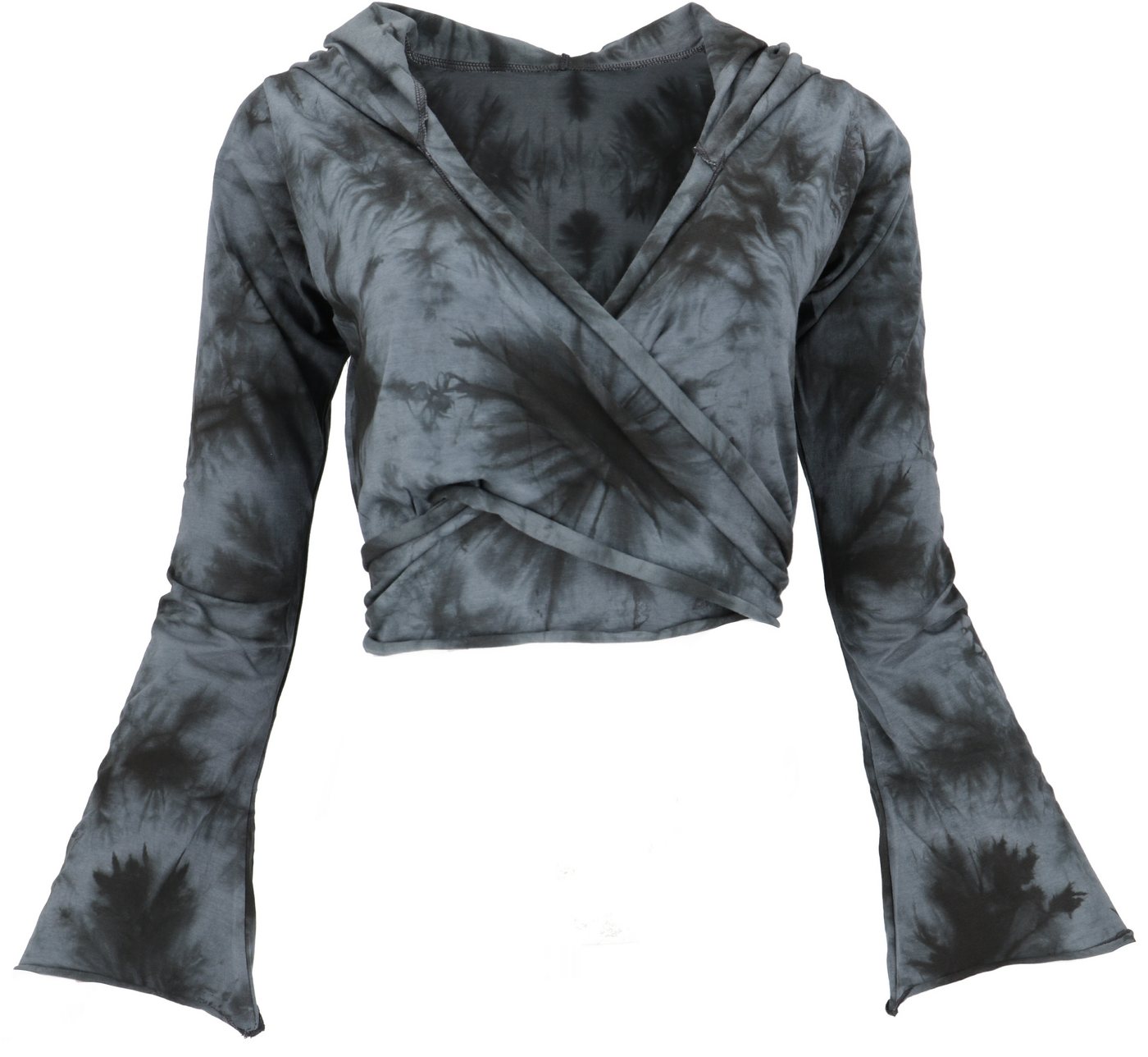 Guru-Shop Longsleeve Wickeltop, Yogatop, Langarmshirt mit.. alternative Bekleidung Guru-Shop Longsleeve Wickeltop, Yogatop, Langarmshirt mit.. alternative Bekleidung von Guru-Shop