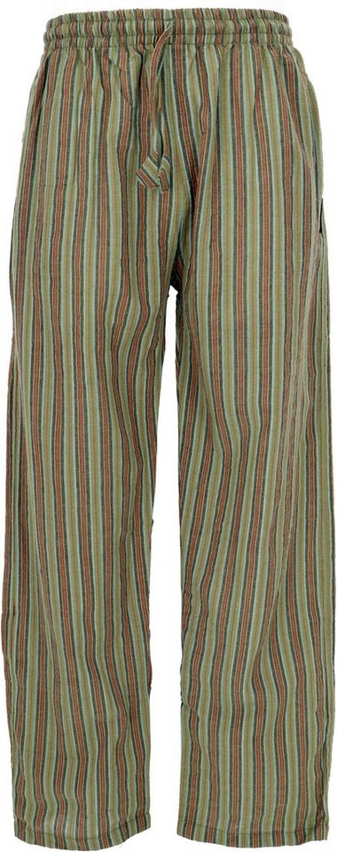 Guru-Shop Relaxhose Gestreifte Yogahose, Unisex Baumwoll-Goa-Hose -.. alternative Bekleidung, Retro, Ethno Style von Guru-Shop