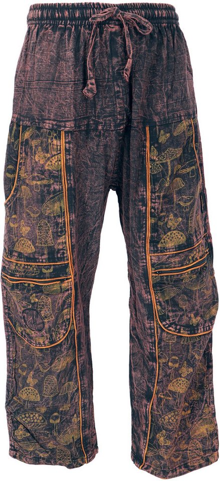 Guru-Shop Relaxhose Yogahose, Unisex Baumwoll-Goa-Hose mit Print.. Retro, Ethno Style, alternative Bekleidung Guru-Shop Relaxhose Yogahose, Unisex Baumwoll-Goa-Hose mit Print.. Retro, Ethno Style, alternative Bekleidung von Guru-Shop