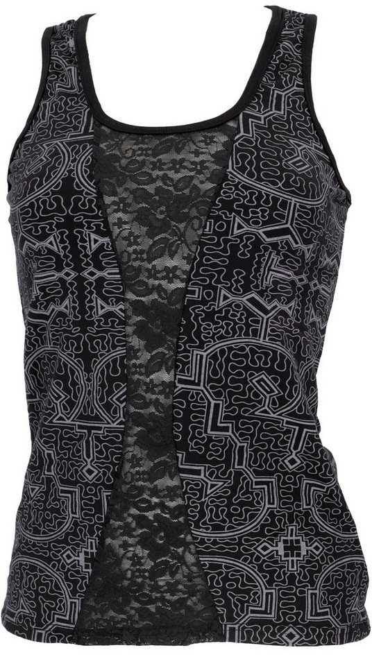Guru-Shop T-Shirt Goa Psytrance Tank Top mit Spitze, YogaTop -.. Ethno Style, Psychedelic, alternative Bekleidung, Festival Guru-Shop T-Shirt Goa Psytrance Tank Top mit Spitze, YogaTop -.. Ethno Style, Psychedelic, alternative Bekleidung, Festival von Guru-Shop
