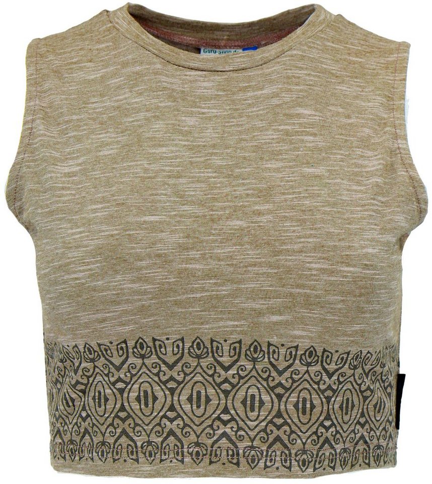 Guru-Shop T-Shirt Kurzes Top, bedrucktes Yoga Top, Yogatop aus.. alternative Bekleidung, Festival, Ethno Style, Psychedelic von Guru-Shop