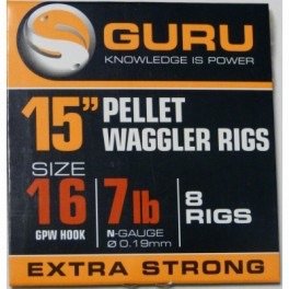 Guru Hair-Rig-Haken mit Bait-Band für das Angeln mit dem Pellet Waggler, Vorfachlänge: 15" / ca. 38,1 cm 46 Guru Hair-Rig-Haken mit Bait-Band für das Angeln mit dem Pellet Waggler, Vorfachlänge: 15" / ca. 38,1 cm 46 von Guru