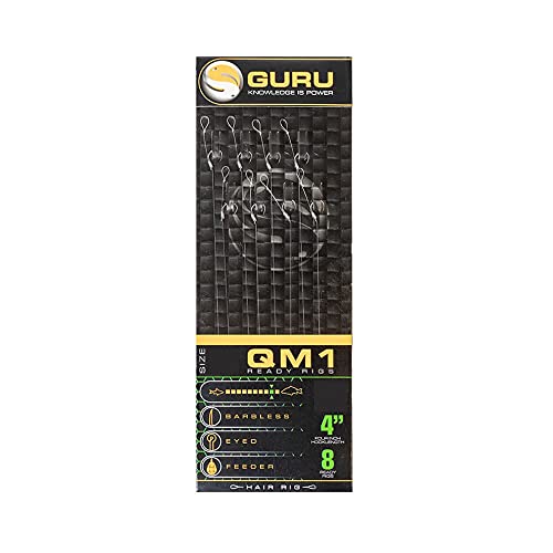 Guru QM1 Standardhaar - 4 Zoll - Hakengröße 14-0,17 mm - Vorfach von Guru