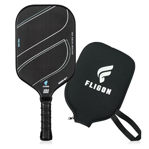 Pickleballschläger T700 Raw Carbon Fiber Surface (CFS) Pickleball-Paddel für hohe Körnung und Spin, 16 mm PP-Wabenkern, mit Pickleball-Schlägerabdeckung, thermogeformter Pickleball-Schläger von Gustamucho