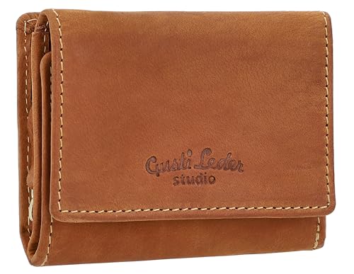 Gusti Geldbörse Leder - August Portemonnaie mit RFID Schutz Brieftasche Braun Leder Gusti Geldbörse Leder - August Portemonnaie mit RFID Schutz Brieftasche Braun Leder von Gusti