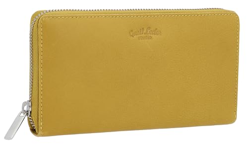 Gusti Geldbörse Leder - Cara Damen Geldbörse Portemonnaie Brieftasche lang Geldbeutel viele Fächer Gelb Leder Gusti Geldbörse Leder - Cara Damen Geldbörse Portemonnaie Brieftasche lang Geldbeutel viele Fächer Gelb Leder von Gusti