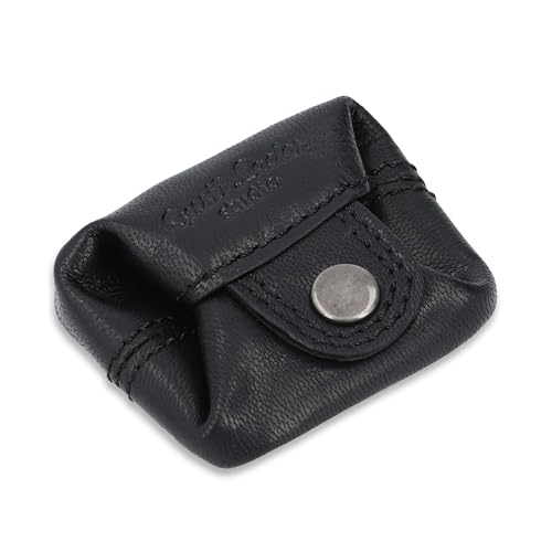 Gusti Portemonnaie Leder - Linus Münzbörse aus Rindsleder Damen und Herren mit Druckknopf handliche Geldbörse klein Vintage-Look Schwarz Leder Gusti Portemonnaie Leder - Linus Münzbörse aus Rindsleder Damen und Herren mit Druckknopf handliche Geldbörse klein Vintage-Look Schwarz Leder von Gusti