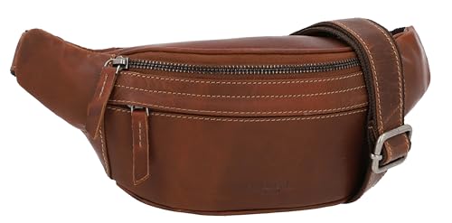 Gusti Gürteltasche Leder - Spencer Damen und Herren Bauchtasche Umhängetasche Tasche Braun Leder von Gusti