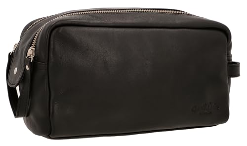 Gusti Kosmetiktasche Leder - Finja Damen und Herren Waschtasche Kulturtasche Kulturbeutel Ledertasche groß für Schwarz Leder Gusti Kosmetiktasche Leder - Finja Damen und Herren Waschtasche Kulturtasche Kulturbeutel Ledertasche groß für Schwarz Leder von Gusti