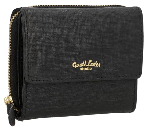 Gusti Portemonnaie Leder - Brigitta Damen Kartenhülle Kartenhalter Kartenetui Brieftasche Geldbeutel klein Geldbörse RFID Schutz Schwarz Saffiano Leder Gusti Portemonnaie Leder - Brigitta Damen Kartenhülle Kartenhalter Kartenetui Brieftasche Geldbeutel klein Geldbörse RFID Schutz Schwarz Saffiano Leder von Gusti