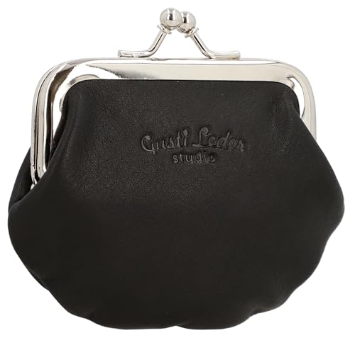 Gusti Portemonnaie Leder - Fenja Damen aus Leder mit Clipverschluss Klickverschluss Spangenportemonnaie Geldbörse Vintage Schwarz Gusti Portemonnaie Leder - Fenja Damen aus Leder mit Clipverschluss Klickverschluss Spangenportemonnaie Geldbörse Vintage Schwarz von Gusti
