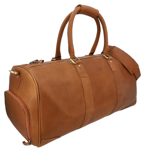 Gusti Reisetasche Leder - Davide Damen und Herren Boardtasche Umhängetasche Ledertasche Reisegepäck Weekender Braun Leder Gusti Reisetasche Leder - Davide Damen und Herren Boardtasche Umhängetasche Ledertasche Reisegepäck Weekender Braun Leder von Gusti