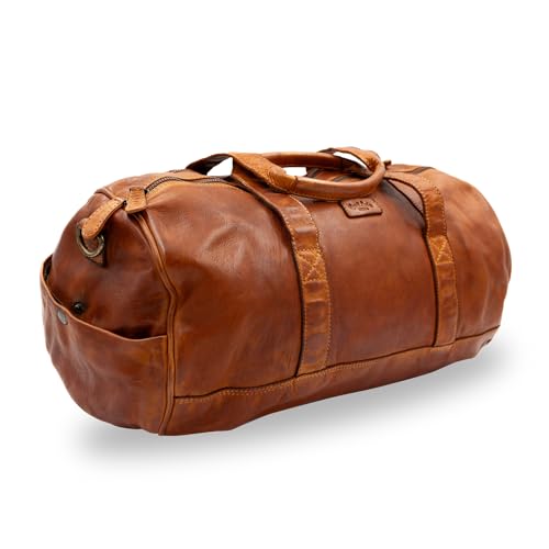 Gusti Reisetasche Leder - Oliver Weekender, Vintage Reisetasche, Sporttasche, Handgepäck, cognacfarben, Reisetasche Herren und Damen, 18 L Gusti Reisetasche Leder - Oliver Weekender, Vintage Reisetasche, Sporttasche, Handgepäck, cognacfarben, Reisetasche Herren und Damen, 18 L von Gusti