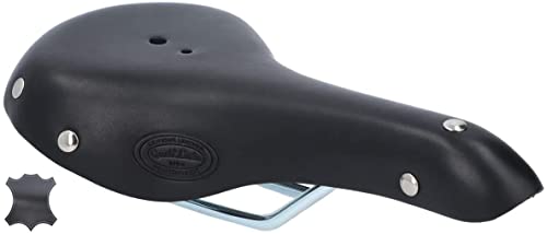 Gusti Sattel Leder - Louison B. Damen und Herren Fahrradsattel Ledersattel Cityrad Vintage Retro Sattel Schwarz Leder Gusti Sattel Leder - Louison B. Damen und Herren Fahrradsattel Ledersattel Cityrad Vintage Retro Sattel Schwarz Leder von Gusti