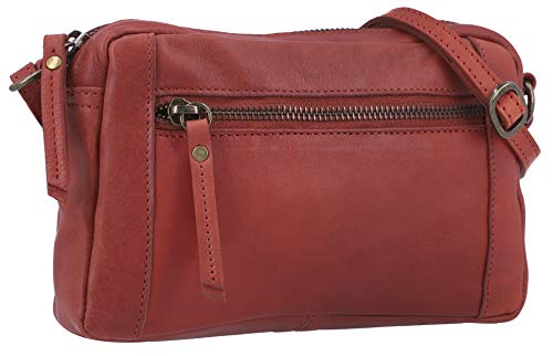 Gusti Umhängetasche Leder - Dominic Damen Handtasche Schultertasche Partytasche Festivaltasche Ledertasche Vintage braun Leder von Gusti