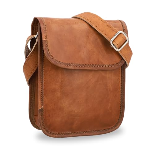 Gusti Umhängetasche klein Leder - Tamara Damen und Herren Ledertasche Handtasche Schultertasche Vintage Braun Leder Gusti Umhängetasche klein Leder - Tamara Damen und Herren Ledertasche Handtasche Schultertasche Vintage Braun Leder von Gusti