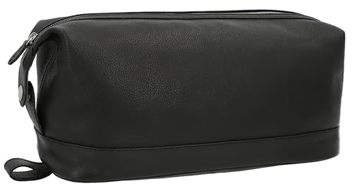 Gusti Waschtasche Leder - Anika Damen und Herren Kulturbeutel Kosmetiktasche Ledertasche Schwarz Leder Gusti Waschtasche Leder - Anika Damen und Herren Kulturbeutel Kosmetiktasche Ledertasche Schwarz Leder von Gusti