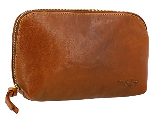 Gusti Waschtasche Leder - Eli Damen und Herren Kulturtasche Kulturbeutel Kosmetiktasche Ledertasche Make-up Tasche Braun Gusti Waschtasche Leder - Eli Damen und Herren Kulturtasche Kulturbeutel Kosmetiktasche Ledertasche Make-up Tasche Braun von Gusti