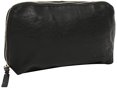 Gusti Waschtasche Leder - Eli Damen und Herren Kulturtasche Kulturbeutel Kosmetiktasche Ledertasche Make-up Schwarz Gusti Waschtasche Leder - Eli Damen und Herren Kulturtasche Kulturbeutel Kosmetiktasche Ledertasche Make-up Schwarz von Gusti