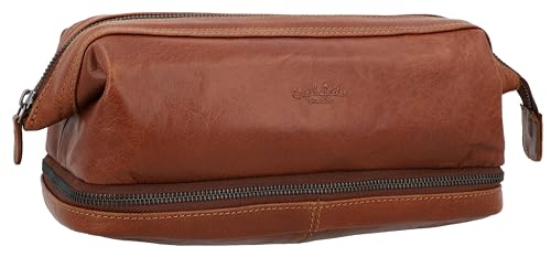 Gusti Waschtasche Leder - Quinn Kulturtasche Schminktasche Braun Leder Gusti Waschtasche Leder - Quinn Kulturtasche Schminktasche Braun Leder von Gusti