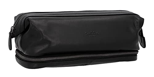 Gusti Waschtasche Leder - Quinn Kulturtasche Schminktasche Schwarz Leder Gusti Waschtasche Leder - Quinn Kulturtasche Schminktasche Schwarz Leder von Gusti